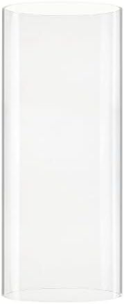 CYS EXCEL D-6" H-14 Glass Open Ended Hurricane Candleholder Bottomless Cylinder Sleeve Clear Chimney Shade Tube Cover, 1 Piece by CYSEXCEL%C2%AE