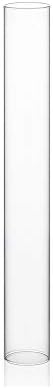 WGVI Hurricane Candle Holder Sleeve, Wide 3", Height 24", Clear Glass Cylinder Candleholder, Chimney Tube, Open Ended Candle Shade, 1 Piece by WGVInternational-OpusGlassware
