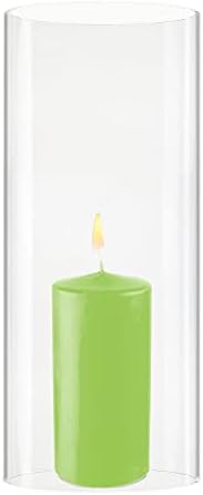 CYS EXCEL D-6" H-14 Glass Open Ended Hurricane Candleholder Bottomless Cylinder Sleeve Clear Chimney Shade Tube Cover, 1 Piece - Image 3