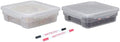 2 Pack 2 QT Commercial Airtight Food Storage Containers, BPA-Free Translucent Polypropylene, Stackable Ingredient Bin for Prep & Nuts, Shallow Model by GATBO