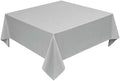 Decorelia Faux Linen Square Tablecloth for Dining Room,Waterproof Texture Decorative Farmhouse Rustic Table Cloth for Indoor Outdoor Party Holiday Banquet Picnics Patio 52 x 52 Inch (Square),Cool Grey by Decorelia