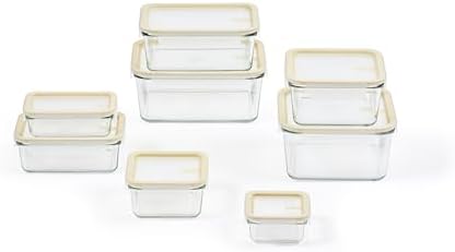 Glasslock Sens 16Pcs Glass Food Storage Set – Airtight & Leakproof, 8 Different Sizes, Anti Slip Lid, Microwave & Oven Safe, Perfect for Meal prep, Lunch Box, Nestable & Stackable, Pantry Storage - Image 3