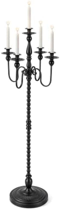 1 Pcs 48 Inch Black Candelabra Halloween Decorations, Vintage by Ferrochef