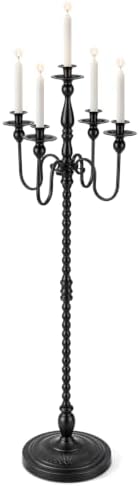 1 Pcs 48 Inch Black Candelabra Halloween Decorations, Vintage by Ferrochef