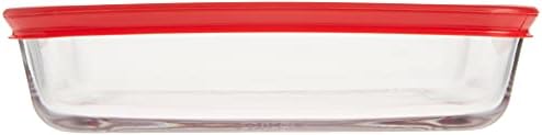 Pyrex 3-Cup Single Rectangular Glass Food Storage Container with Lid, Non-Toxic, BPA-Free Lid, Tempered Non-Pourous Glass, Microwave, Dishwasher, Freezer and Oven Safe, Red - Image 6