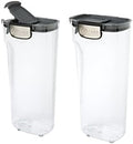 Progressive International ProKeeper+ Clear Plastic Airtight Food Baker's Kitchen Storage Organization Container Canister Set with Magnetic Accessories, 2- Piece Set (Pasta 2.4-Quart) by ProgressiveInternational