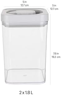 Amazon Basics Airtight Food Storage Containers, BPA Free, Dishwasher Safe, with Twist/Turn Lids, for Kitchen Pantry Organization, Square Set, Clear Plastic, 10-Piece (Pack of 2) - Image 6
