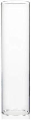 WGVI Hurricane Candle Holder Sleeve, Wide 4", Height 16", Clear Glass Cylinder Candleholder, Chimney Tube, Open Ended Candle Shade, 1 Piece by WGVInternational-OpusGlassware