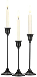 Tifanso 3PCS Vintage Black Taper Candlestick Holders for Table Decor by tifanso