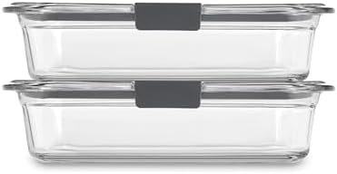 Rubbermaid Brilliance Glass Food Storage Containers, 8 Cup, Set of 2, BPA-Free, Leak-Proof, Clear - Image 6