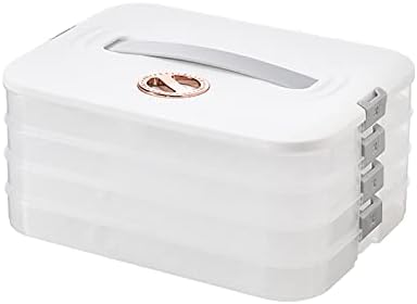 4-Layer Food Storage Containers with Lids Dumpling Storage Box by Jonvin