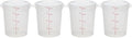 Cambro Food Storage Containers with Lids (BPA-Free) - 4 Quart - Food Grade Buckets with Lids (4 Pack) - For Dough Proofing and Brining (Translucent) by CambroManufacturing