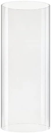 CYS EXCEL D-4" H-9.5" Glass Open Ended Hurricane Candleholder Bottomless Cylinder Sleeve Clear Chimney Shade Tube Cover, 1 Piece by CYSEXCEL%C2%AE