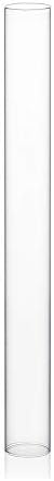 WGVI Hurricane Candle Holder Sleeve, Wide 3", Height 30", Clear Glass Cylinder Candleholder, Chimney Tube, Open Ended Candle Shade, 1 Piece by WGVInternational-OpusGlassware