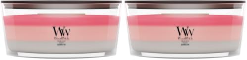 WoodWick Shoreline Trilogy Gifts for Women and Men, 16 oz Ellipse Trilogy Candle with Crackling Wick, 16oz (Pack of 2) by WoodWick