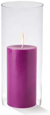 CYS EXCEL 2 PCS (H:14" D:4") Open Ended Glass Hurricane Candleholder Tube Shade | Open Flame Candle Chimney Tube Cover | Bottomless Cylinder - Image 4