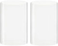 CYS EXCEL 2 PCS (H:6" D:4") Open Ended Clear Glass Hurricane Candleholder Tube Lamp Shade Open Flame Candlestick Holder Chimney Tube Cover Bottomless Cylinder by CYSEXCEL%C2%AE