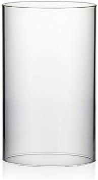 WGVI Hurricane Candle Holder Sleeve, Wide 6", Height 10", Clear Glass Cylinder Candleholder, Chimney Tube, Open Ended Candle Shade, 1 Piece by WGVInternational-OpusGlassware
