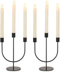 Sziqiqi Black Candelabra Candle Holders Set of 2, 3 Arm Candelabra by SZIQIQI