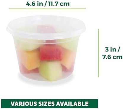 Freshware Food Storage Containers [36 Set] 16 oz Plastic Deli Containers with Lids, Slime, Soup, Meal Prep Containers | BPA Free | Stackable | Leakproof | Microwave/Dishwasher/Freezer Safe - Image 3