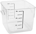 Rubbermaid Commercial Products Square Food Container, 6-Quart, Clear by Rubbermaid