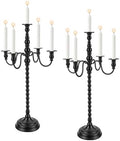2 Pcs 28 Inch Black Candelabra Halloween Decorations, Retro by Ferrochef