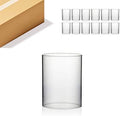 WGVI Hurricane Candle Holder Sleeve, Wide 4.7", Height 6", Clear Glass Cylinder Candleholder, Chimney Tube, Open Ended Candle Shade, 12 Pieces Bulk by WGVInternational-OpusGlassware