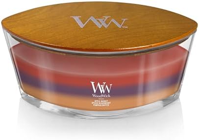 WoodWick Autumn Harvest Trilogy Tri-Scented Candle, Crackling Wick, 16oz - Image 3