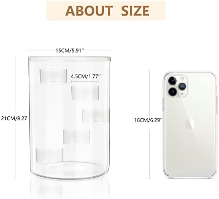Glass Cylinder Hurricane Candle Holder for Tea Light Pillar Candle Holders Table Centerpiece, Clear Decorative Geometric Candle Holder for Wedding, Party(No.02) - Image 4
