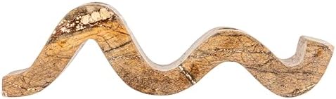 Bloomingville Marble Wave Double Taper Candle Holder, Brown Forest - Image 5