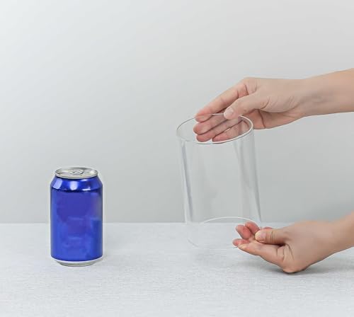 CYS EXCEL D-4" H-6" Glass Open Ended Hurricane Candleholder Bottomless Cylinder Sleeve Clear Chimney Shade Tube Cover, 1 Piece - Image 3