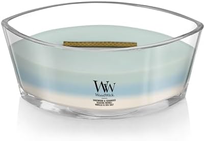 WoodWick Oceanic Trilogy Tri-Scented Candle, Crackling Wick, 16oz - Image 3