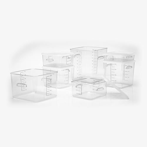 Rubbermaid Commercial Products, Space Saving Square Food Storage Container, 2 Quart, Clear, for Kitchen/Sous Vide/Meal Prep - Image 2