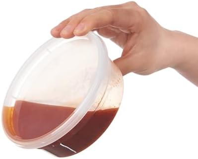 [240Set-8oz] Plastic Deli Food Storage Containers With Lids Disposable Clear Small Togo Jars Bowls For Soup, Meal Prep, Slime | BPA Free | Stackable | Leakproof | Microwave | Dishwasher | Freezer Safe - Image 4