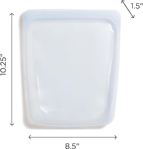 Stasher Reusable Half Gallon Silicone Food Storage Bag, Clear, 64 oz - Image 5