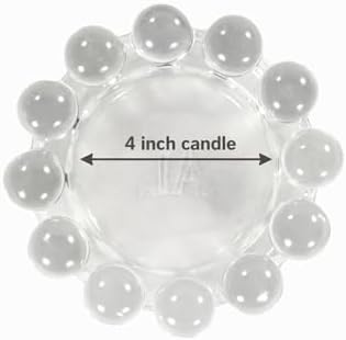 Alice Lane Home Collection Original Clear Glass Large Bubble Candle Dish - Image 3