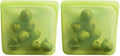 Stasher Premium Silicone Reusable Food Storage Sandwich Bag, Lime, Microwave, Sous Vide, Dishwasher, Oven and Freezer Safe, BPA Free, Leak-free, Eco-friendly, 28 Oz (Pack of 2) by Stasher