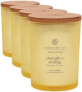 Chesapeake Bay Candle Scented Candle Strength + Energy (Pineapple Coconut) Medium Home Décor, 8.8oz (Pack of 4) by ChesapeakeBayFragrance