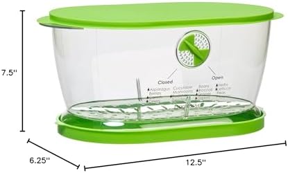 Prep Solutions by Progressive Lettuce Keeper Produce Storage Container, 4.7 Quarts, Green (LKS-06) - Image 5