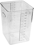Rubbermaid Commercial Products Space Saving Square Food Storage Container 22 Quart Clear for Kitchen/Sous Vide/Meal Prep by Rubbermaid