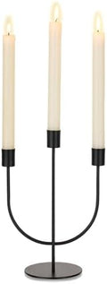 Sziqiqi Black Candelabra Candle Holders, 3 Arm Candelabra for Halloween by SZIQIQI