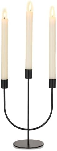 Sziqiqi Black Candelabra Candle Holders, 3 Arm Candelabra for Halloween by SZIQIQI