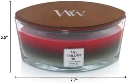 WoodWick Winter Garland Trilogy Holiday Candle Gifts for Women and Men, 16 oz Ellipse Trilogy Candle with Crackling Wick - Image 7