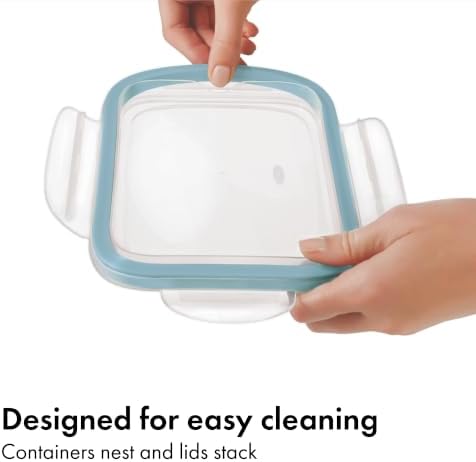 OXO Good Grips Smart Seal 3.5-Cup Glass Food Storage Container - Arctic Blue - Image 5