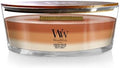 WoodWick Pumpkin Gourmand Trilogy Holiday Candle Gifts for Women and Men, 16 oz Ellipse Trilogy Candle with Crackling Wick by WoodWick