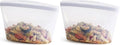 Stasher Premium Reusable Silicone Bowls, 2-Pack, Clear, 4-Cup by Stasher