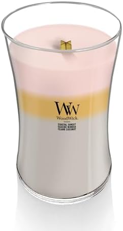 WoodWick Island Getaway Trilogy Gifts for Women and Men, 21.5 oz Large Hourglass Trilogy Candle with Crackling Wick (Pack of 4) - Image 2