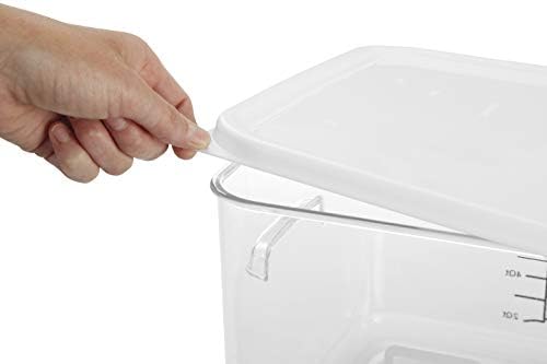 Rubbermaid Commercial Products Space Saving Square Food Storage Container 22 Quart Clear for Kitchen/Sous Vide/Meal Prep - Image 2