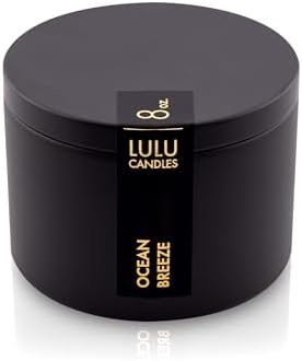 Lulu Candles | Ocean Breeze Scented Candle | Smells Fresh & Oceany | Luxury Scented Soy Tin Candle | Hand Poured in The USA | Highly Scented & Long Lasting (8 Oz. Tin) - Image 2