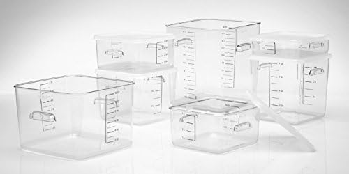 Rubbermaid Commercial Products Plastic Space Saving Square Food Storage Container, 18 Quart, Clear, for Kitchen/Sous Vide/Food Prep - Image 5